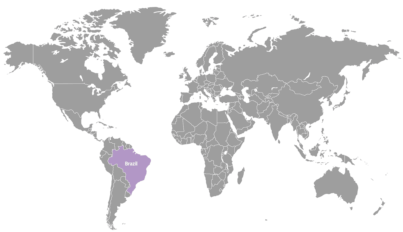 Mapa pochodzenia: Brazylia